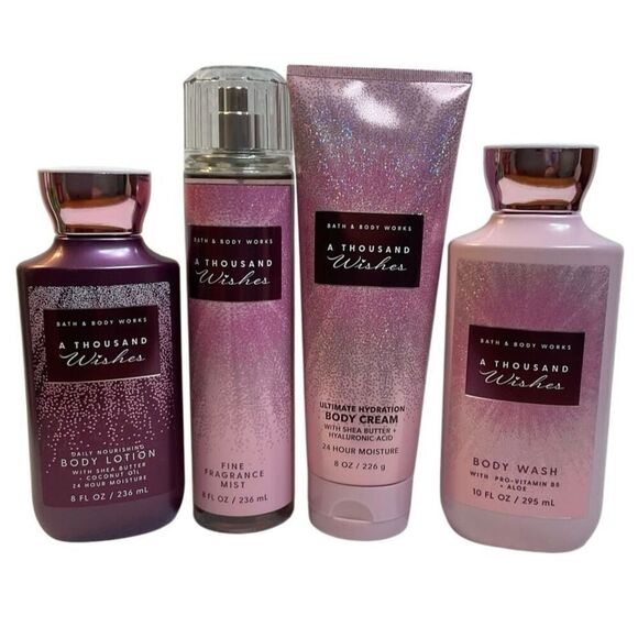 Bath and Body Works A THOUSAND WISHES 4PC Set - Picture 1 of 6